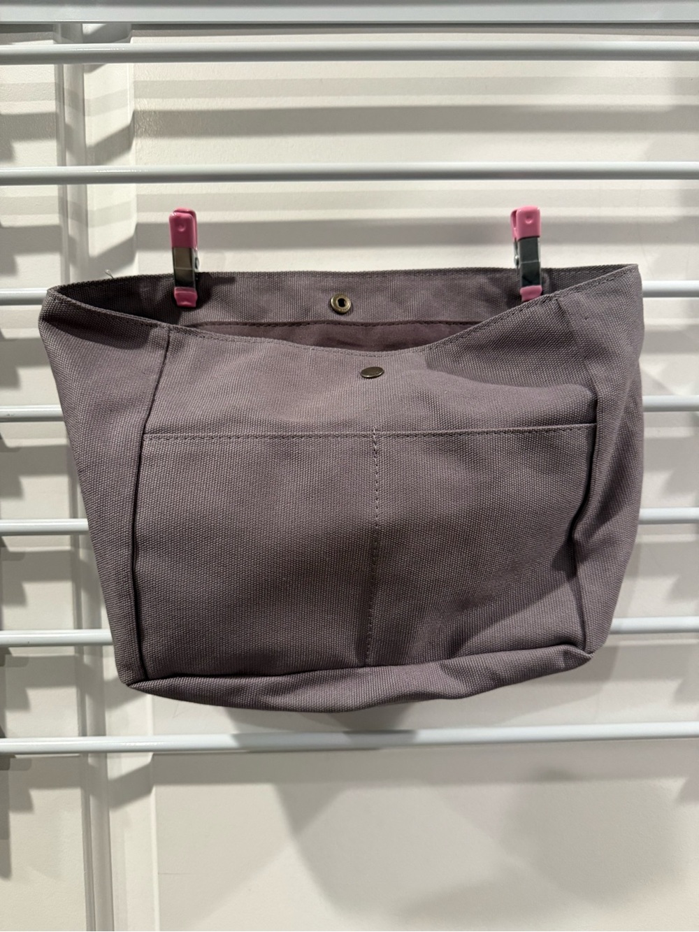 Portland Leather Canvas Tote Organizer Insert in Gray